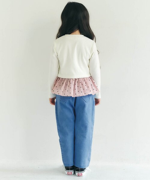 apres les cours(アプレレクール)の「ハートポケットきゅんパンツ_ジュニア対応(その他パンツ・キッズ・ミント/インディゴブルー/ブラウン・100/120/110/90/80/140/130)」の17枚目の写真