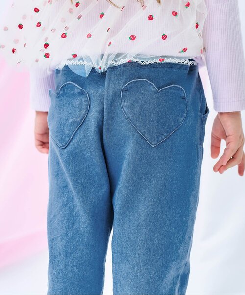 apres les cours(アプレレクール)の「ハートポケットきゅんパンツ_ジュニア対応(その他パンツ・キッズ・ミント/インディゴブルー/ブラウン・100/120/110/90/80/140/130)」の7枚目の写真