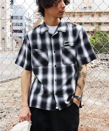BEN DAVIS | 【BEN DAVIS(ベンデイビス)】DRIVE EMB PLAID O/C SHIRT / 半袖 シャツ オープンカラー ヴィンテージライク オンブレチェック(シャツ/ブラウス)