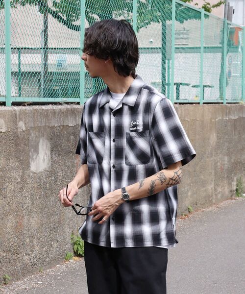 BEN DAVIS(ベンデイビス)の「【BEN DAVIS(ベンデイビス)】DRIVE EMB PLAID O/C SHIRT / 半袖 シャツ オープンカラー ヴィンテージライク オンブレチェック(シャツ/ブラウス・メンズ・ブラック/ブラウン・MEDIUM/LARGE/X-LARGE)」の11枚目の写真