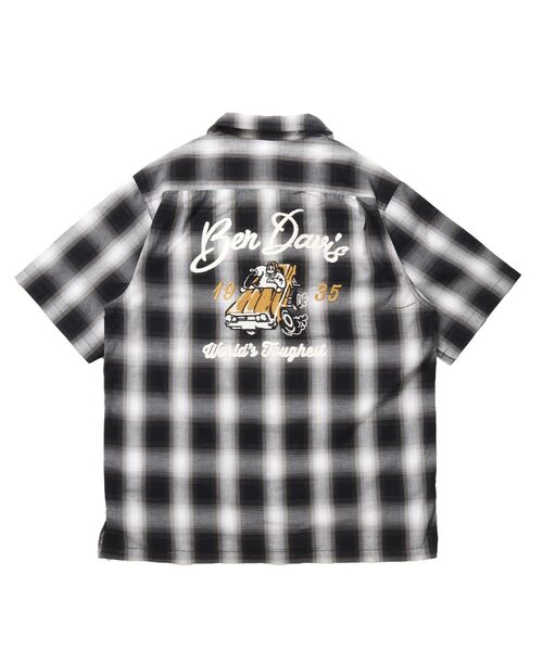 BEN DAVIS(ベンデイビス)の「【BEN DAVIS(ベンデイビス)】DRIVE EMB PLAID O/C SHIRT / 半袖 シャツ オープンカラー ヴィンテージライク オンブレチェック(シャツ/ブラウス・メンズ・ブラック/ブラウン・MEDIUM/LARGE/X-LARGE)」の17枚目の写真