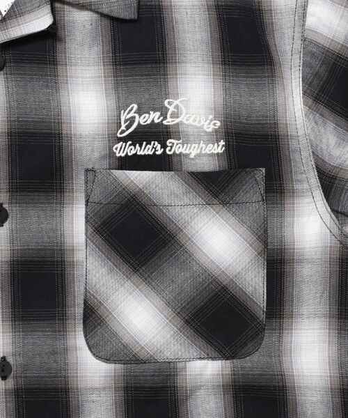 BEN DAVIS(ベンデイビス)の「【BEN DAVIS(ベンデイビス)】DRIVE EMB PLAID O/C SHIRT / 半袖 シャツ オープンカラー ヴィンテージライク オンブレチェック(シャツ/ブラウス・メンズ・ブラック/ブラウン・MEDIUM/LARGE/X-LARGE)」の19枚目の写真