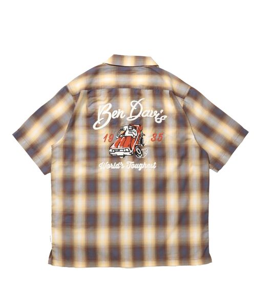 BEN DAVIS(ベンデイビス)の「【BEN DAVIS(ベンデイビス)】DRIVE EMB PLAID O/C SHIRT / 半袖 シャツ オープンカラー ヴィンテージライク オンブレチェック(シャツ/ブラウス・メンズ・ブラック/ブラウン・MEDIUM/LARGE/X-LARGE)」の15枚目の写真