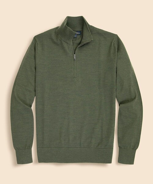 セール】メリノウール ハーフジップ モックネックセーター（ニット