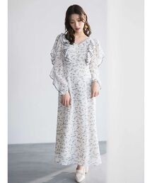 MERCURYDUO | ダブルラッフルバイカラーパイピングワンピース(ワンピース)