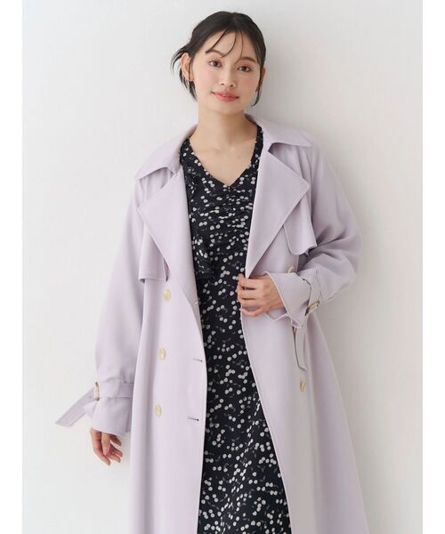 MERCURYDUO(マーキュリーデュオ)の「ダブルラッフルバイカラーパイピングワンピース(ワンピース・レディース・アイボリー/ブラック・SMALL/MEDIUM)」の6枚目の写真