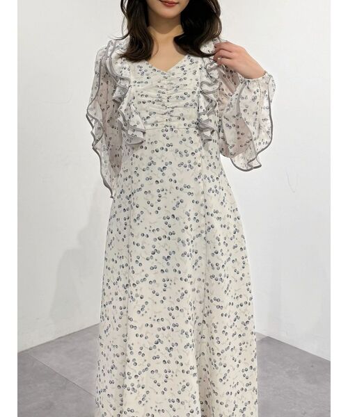 MERCURYDUO(マーキュリーデュオ)の「ダブルラッフルバイカラーパイピングワンピース(ワンピース・レディース・アイボリー/ブラック・SMALL/MEDIUM)」の18枚目の写真