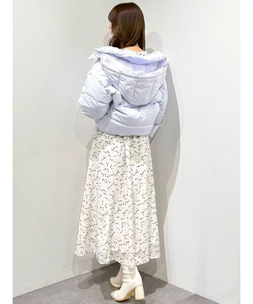 MERCURYDUO(マーキュリーデュオ)の「ダブルラッフルバイカラーパイピングワンピース(ワンピース・レディース・アイボリー/ブラック・SMALL/MEDIUM)」の20枚目の写真