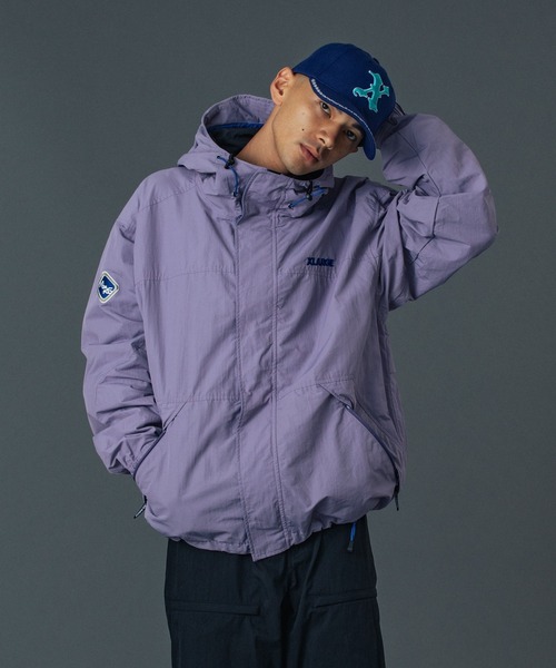 XLARGE(エクストララージ)の「NYLON HOODED JACKET(ナイロンジャケット・メンズ・ブラック/カーキ/パープル・S/M/L/XL)」の5枚目の写真