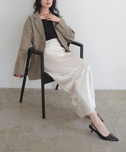 サテンナロースカート（スカート）｜LIAN（リアン）のファッション通販