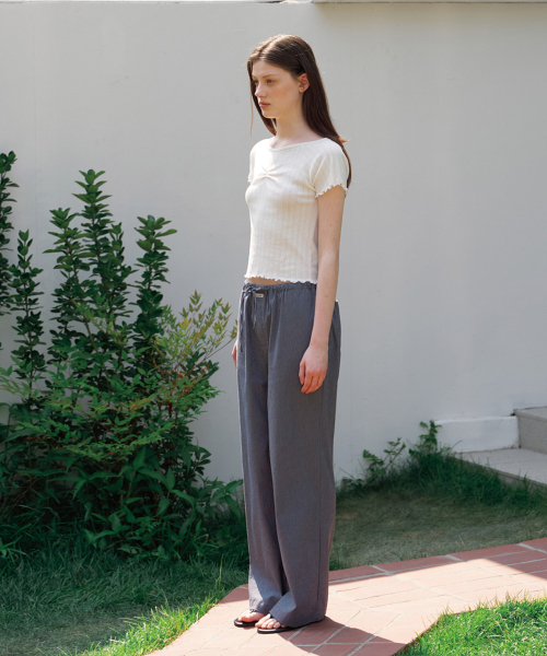 BUT'TON(ボッタン)の「Seersucker Band Pants (Navy)(その他パンツ・レディース・その他・FREE)」の2枚目の写真