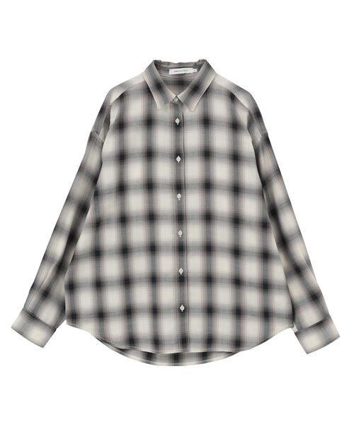 AMERICAN HOLIC（アメリカンホリック）の「【イージーケア】 チェックバックタックシャツ（シャツ/ブラウス・レディース・ブラック/ブルー/ベージュ・L/M）」の21枚目の写真