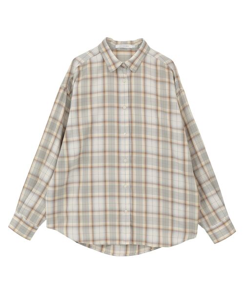 AMERICAN HOLIC（アメリカンホリック）の「【イージーケア】 チェックバックタックシャツ（シャツ/ブラウス・レディース・ブラック/ブルー/ベージュ・L/M）」の20枚目の写真