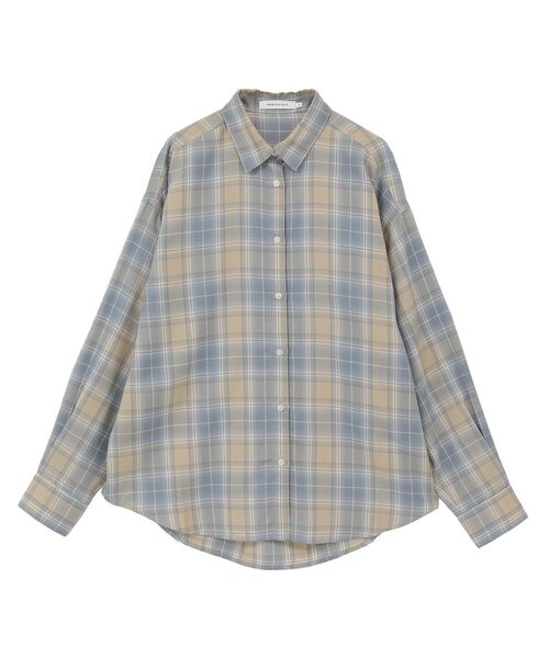 AMERICAN HOLIC（アメリカンホリック）の「【イージーケア】 チェックバックタックシャツ（シャツ/ブラウス・レディース・ブラック/ブルー/ベージュ・L/M）」の19枚目の写真