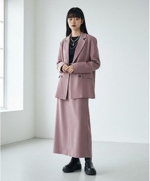 Perfect Suit FActory（パーフェクトスーツファクトリー）の「オーバーサイズダブルジャケット　ハイウエストロングスカート　セットアップ（セットアップ）」