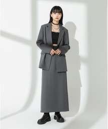 DIP IN CHOCOLATE（ディップインチョコレート）の「オーバーサイズダブルジャケット　ハイウエストロングスカート　セットアップ（セットアップ）」