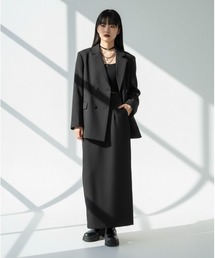 Perfect Suit FActory（パーフェクトスーツファクトリー）の「オーバーサイズダブルジャケット　ハイウエストロングスカート　セットアップ（セットアップ）」