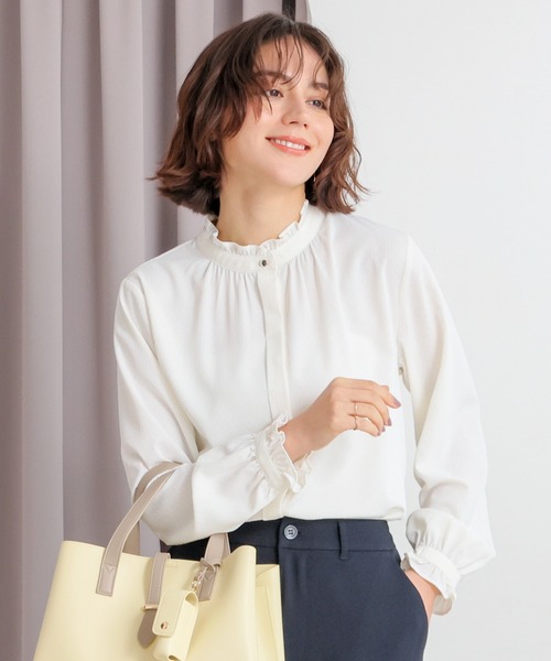 シクラス✨シークレットクローゼット　フリンジブラウス　34 fifth（フィフス） ブラウス シャツ シャーリングフリルシャツブラウス