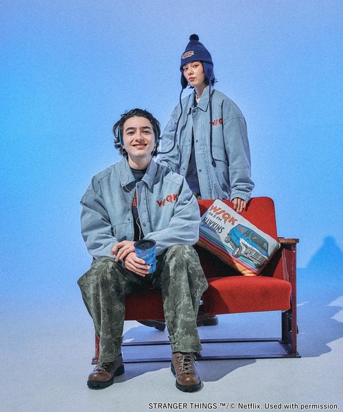 niko and...（ニコアンド）の「【STRANGER THINGS】コラボデニムブルゾン（ブルゾン・メンズ・チャコール/ライトブルー・MEDIUM/LARGE）」の12枚目の写真