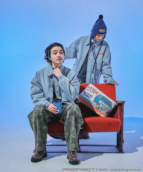niko and...（ニコアンド）の「【STRANGER THINGS】コラボデニムブルゾン（ブルゾン・メンズ・チャコール/ライトブルー・MEDIUM/LARGE）」の13枚目の写真