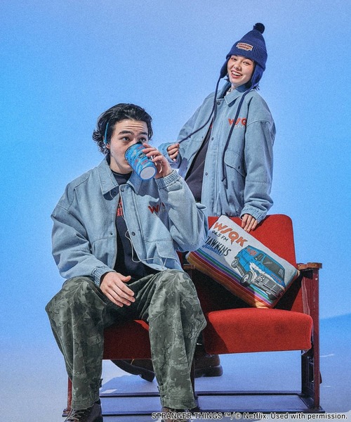 niko and...（ニコアンド）の「【STRANGER THINGS】コラボデニムブルゾン（ブルゾン・メンズ・チャコール/ライトブルー・MEDIUM/LARGE）」の14枚目の写真