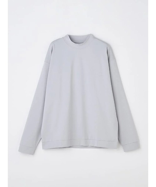 Perfect Suit FActory(パーフェクトスーツファクトリー)の「ストレッチ 綿混モックネック長袖ロンT ホワイト/ブラック/グレー/ブラウン(Tシャツ/カットソー・メンズ・ブラック/ライトグレー/オフホワイト/ブラウン・LL/M/L)」の3枚目の写真