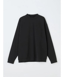 Perfect Suit FActory | ストレッチ　綿混モックネック長袖ロンT　ホワイト/ブラック/グレー/ブラウン(Tシャツ/カットソー)