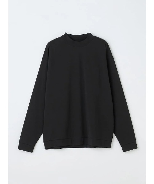 Perfect Suit FActory(パーフェクトスーツファクトリー)の「ストレッチ 綿混モックネック長袖ロンT ホワイト/ブラック/グレー/ブラウン(Tシャツ/カットソー・メンズ・ブラック/ライトグレー/オフホワイト/ブラウン・LL/M/L)」の1枚目の写真