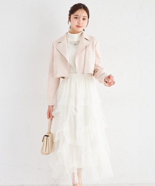 tocco closet(トッコ クローゼット)の「チュールタックバルーンスカート(スカート・レディース・ブラック/オフホワイト/ネイビー/グレー系その他・M)」の13枚目の写真