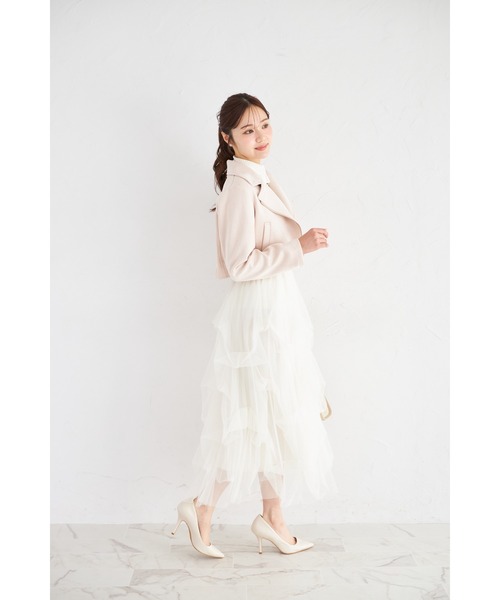 tocco closet(トッコ クローゼット)の「チュールタックバルーンスカート(スカート・レディース・ブラック/オフホワイト/ネイビー/グレー系その他・M)」の10枚目の写真