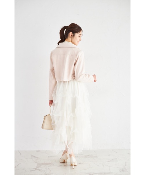 tocco closet(トッコ クローゼット)の「チュールタックバルーンスカート(スカート・レディース・ブラック/オフホワイト/ネイビー/グレー系その他・M)」の11枚目の写真