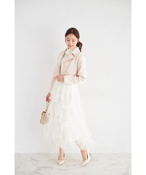 tocco closet(トッコ クローゼット)の「チュールタックバルーンスカート(スカート・レディース・ブラック/オフホワイト/ネイビー/グレー系その他・M)」の9枚目の写真