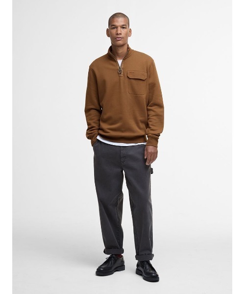 Barbour(バブアー)の「Lowgill ハーフジップトップス(テーラードジャケット・メンズ・ブラック/ブラウン・SMALL/MEDIUM/LARGE)」の3枚目の写真