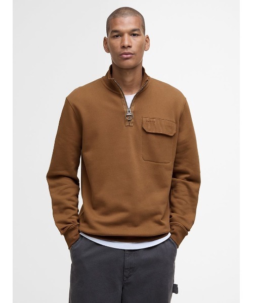 Barbour(バブアー)の「Lowgill ハーフジップトップス(テーラードジャケット・メンズ・ブラック/ブラウン・SMALL/MEDIUM/LARGE)」の4枚目の写真