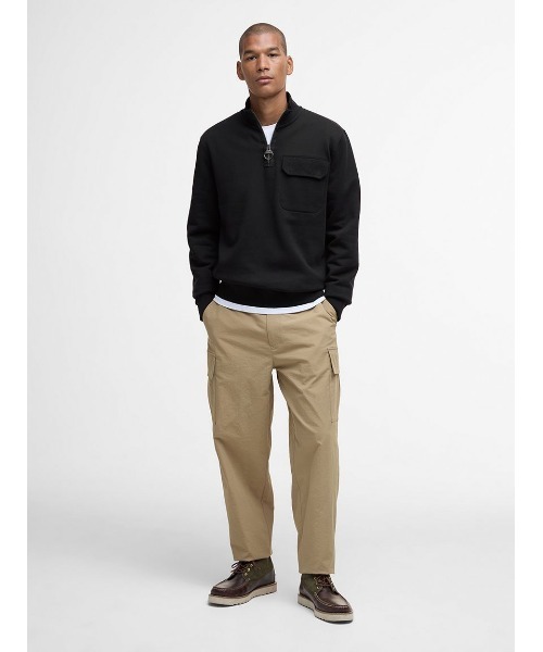 Barbour(バブアー)の「Lowgill ハーフジップトップス(テーラードジャケット・メンズ・ブラック/ブラウン・SMALL/MEDIUM/LARGE)」の7枚目の写真