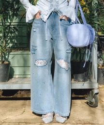 FURFUR | レースクラッシュデニムパンツ(デニムパンツ)