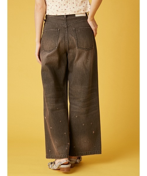 FURFUR（ファーファー）の「レースクラッシュデニムパンツ（デニムパンツ・レディース・ブラック/サックスブルー/ライトグレー・0/1）」の12枚目の写真