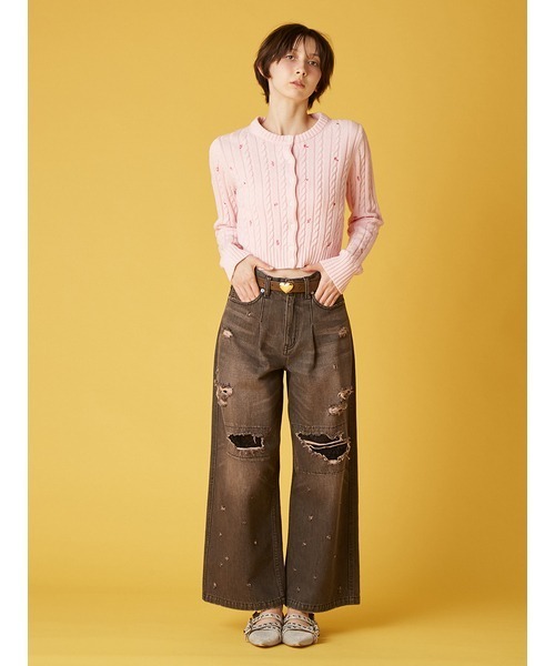 FURFUR（ファーファー）の「レースクラッシュデニムパンツ（デニムパンツ・レディース・ブラック/サックスブルー/ライトグレー・0/1）」の19枚目の写真