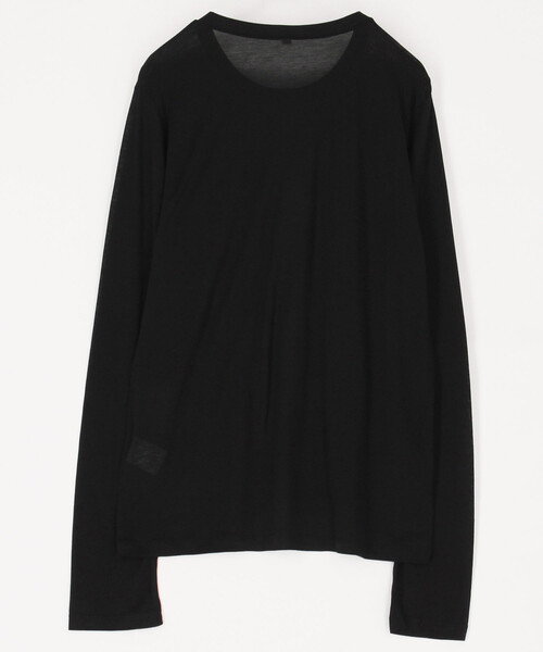 BASERANGE（ベースレンジ）の「Baserange/ベースレンジ LONG SLEEVE TEE / TOLS-BL-000 / シアー ロングスリーブTシャツ（Tシャツ/カットソー・レディース・ホワイト/ブラック・SMALL）」の3枚目の写真
