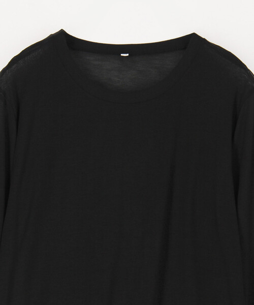BASERANGE（ベースレンジ）の「Baserange/ベースレンジ LONG SLEEVE TEE / TOLS-BL-000 / シアー ロングスリーブTシャツ（Tシャツ/カットソー・レディース・ホワイト/ブラック・SMALL）」の4枚目の写真