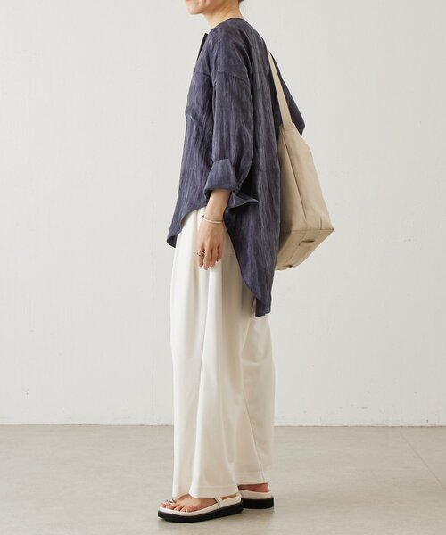 BEARDSLEY(ビアズリー)の「ブライトポケットシャツブラウス(シャツ/ブラウス・レディース・ダークグレー/イエロー・FREE)」の8枚目の写真