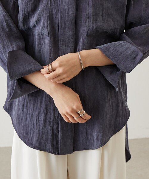 BEARDSLEY(ビアズリー)の「ブライトポケットシャツブラウス(シャツ/ブラウス・レディース・ダークグレー/イエロー・FREE)」の11枚目の写真