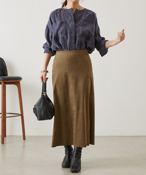 BEARDSLEY(ビアズリー)の「ブライトポケットシャツブラウス(シャツ/ブラウス・レディース・ダークグレー/イエロー・FREE)」の17枚目の写真