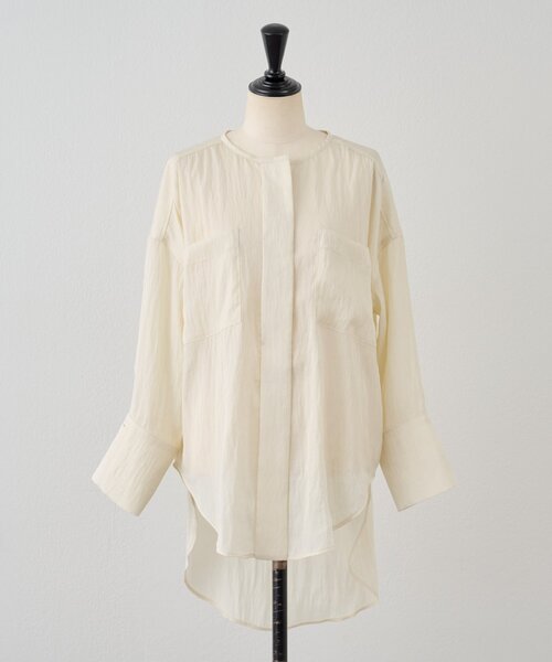 BEARDSLEY(ビアズリー)の「ブライトポケットシャツブラウス(シャツ/ブラウス・レディース・ダークグレー/イエロー・FREE)」の22枚目の写真