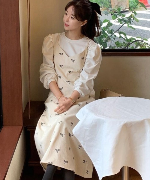 semplice（センプリチェ）の「キャミワンピース（ワンピース・レディース・ブラック/ベージュ・F）」の18枚目の写真