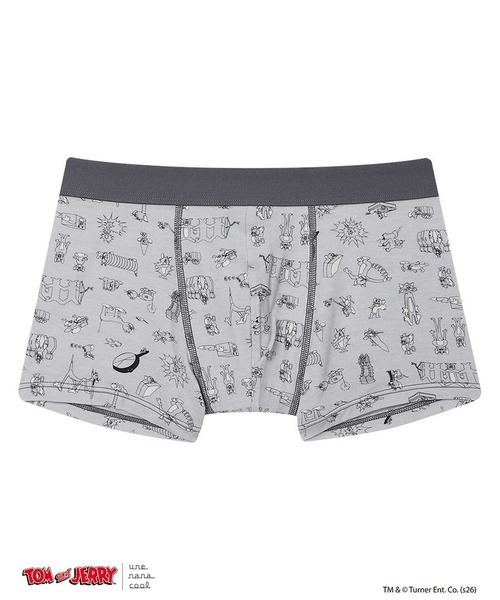 une nana cool（ウンナナクール）の「トムとジェリー × une nana cool メンズボクサーパンツ（ボクサーパンツ・メンズ・アクア/グレー/アイボリー・L/M）」の4枚目の写真