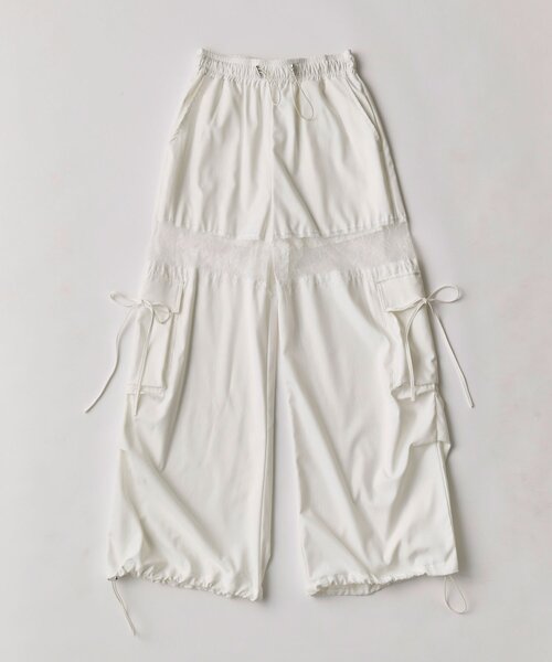 OLIVE des OLIVE(オリーブデオリーブ)の「レース切替カーゴパンツ(カーゴパンツ・レディース・ピンク/ネイビー/ミント/オフホワイト・FREE)」の10枚目の写真