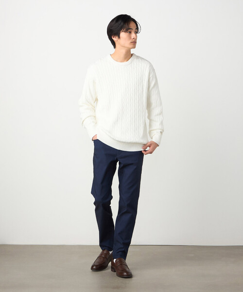 COMME CA ISM（コムサイズム）の「【スマートベーシックパンツ】ハイテンションツイル スキニーパンツ（その他パンツ・メンズ・ホワイト/ベージュ/ネイビー/ブラック・X-SMALL/X-LARGE/LARGE/MEDIUM/SMALL）」の13枚目の写真