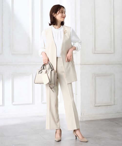 A/C DESIGN BY ALPHA CUBIC(エーシーデザインバイアルファキュービック)の「2WAYショルダーバッグ【ショルダーストラップ取り外し可能・パスケース付】(トートバッグ・レディース・ブラック/ベージュ・フリー)」の7枚目の写真