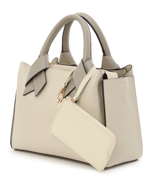 A/C DESIGN BY ALPHA CUBIC(エーシーデザインバイアルファキュービック)の「2WAYショルダーバッグ【ショルダーストラップ取り外し可能・パスケース付】(トートバッグ・レディース・ブラック/ベージュ・フリー)」の10枚目の写真